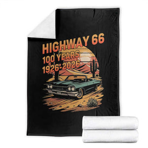 Route Highway 66 Centennial Throw Blanket 100 Year Road Trip Adventure TS12 Black Print Your Wear