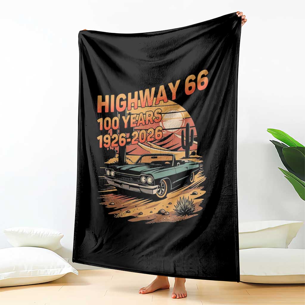 Route Highway 66 Centennial Throw Blanket 100 Year Road Trip Adventure TS12 Print Your Wear