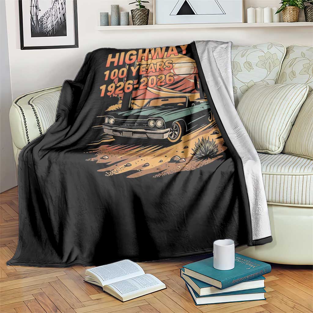 Route Highway 66 Centennial Throw Blanket 100 Year Road Trip Adventure TS12 Print Your Wear