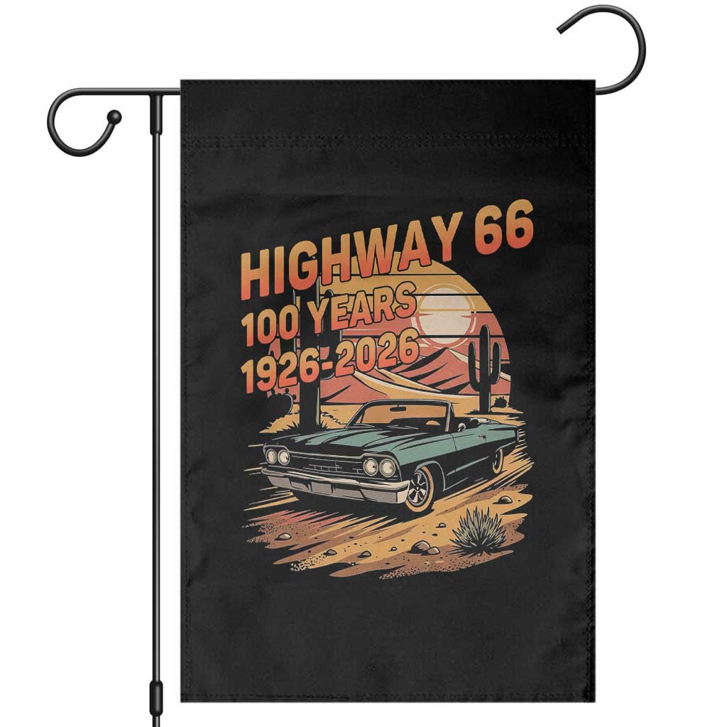 Route Highway 66 Centennial Garden Flag 100 Year Road Trip Adventure TS12 Black Print Your Wear