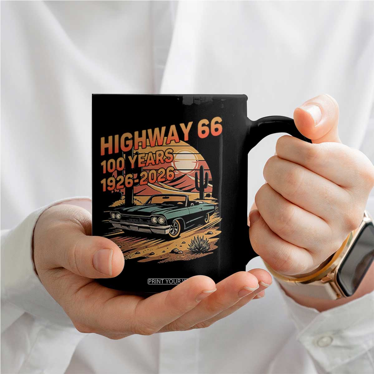 Route Highway 66 Centennial Coffee Mug 100 Year Road Trip Adventure TS12 Print Your Wear