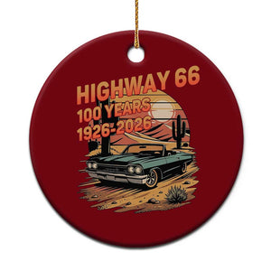 Route Highway 66 Centennial Ceramic Ornament 100 Year Road Trip Adventure TS12 1pc Red Print Your Wear