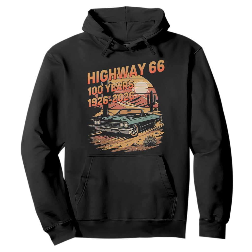 Route Highway 66 Centennial Hoodie 100 Year Road Trip Adventure TS12 Black Print Your Wear
