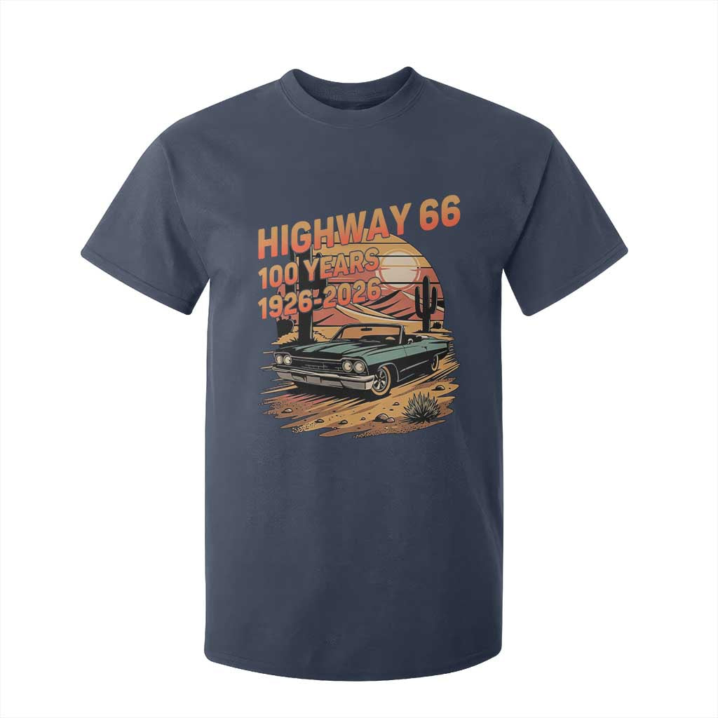 Route Highway 66 Centennial T Shirt For Kid 100 Year Road Trip Adventure TS12 Navy Print Your Wear