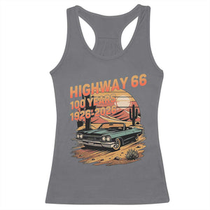 Route Highway 66 Centennial Racerback Tank Top 100 Year Road Trip Adventure TS12 Charcoal Print Your Wear