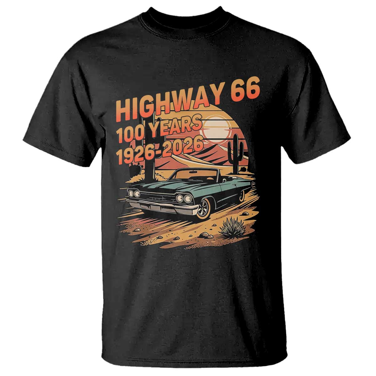Route Highway 66 Centennial T Shirt 100 Year Road Trip Adventure TS12 Black Print Your Wear