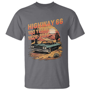 Route Highway 66 Centennial T Shirt 100 Year Road Trip Adventure TS12 Charcoal Print Your Wear