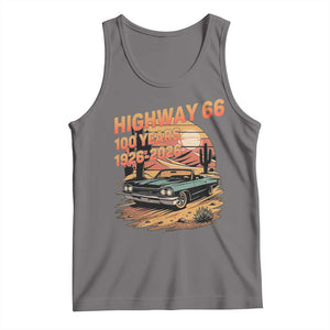 Route Highway 66 Centennial Tank Top 100 Year Road Trip Adventure TS12 Deep Heather Print Your Wear
