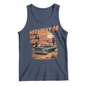 Route Highway 66 Centennial Tank Top 100 Year Road Trip Adventure TS12 Navy Print Your Wear