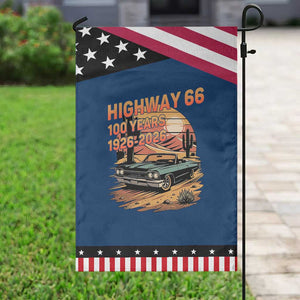 Route Highway 66 Centennial Garden Flag 100 Year Road Trip Adventure TS12 Classic Blue Black Print Your Wear