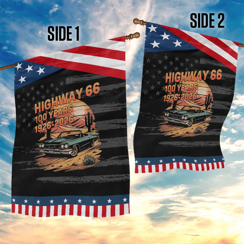 Route Highway 66 Centennial Garden Flag 100 Year Road Trip Adventure TS12 Print Your Wear
