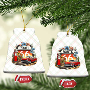 Retro Route Highway 66 Ceramic Ornament Boho Wildflower Americana Floral TS12 Print Your Wear
