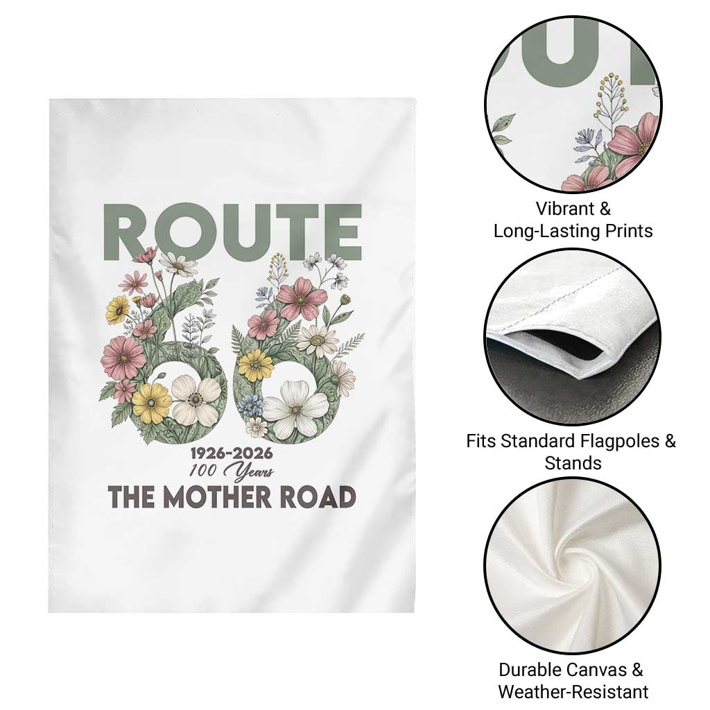 Route Highway 66 Garden Flag Floral Centennial 100 Year Anniversary TS12 Print Your Wear