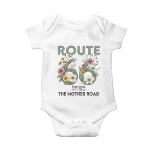 Route Highway 66 Baby Onesie Floral Centennial 100 Year Anniversary TS12 White Print Your Wear