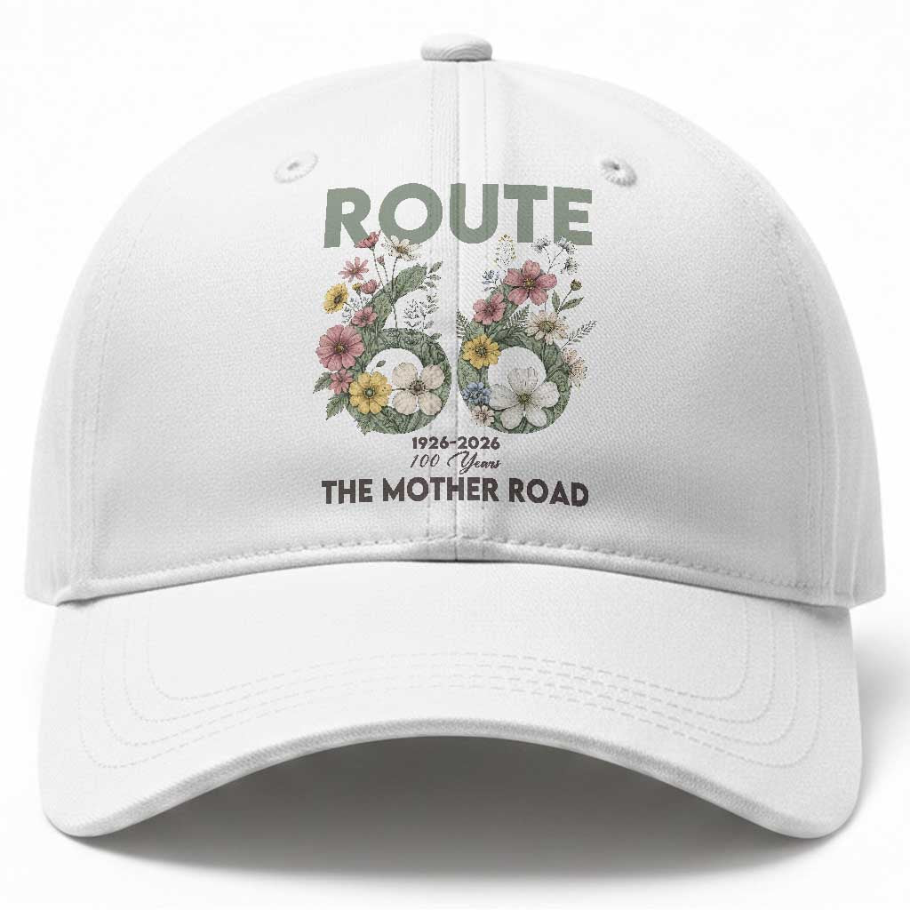 Route Highway 66 Baseball Cap Floral Centennial 100 Year Anniversary TS12 Print Your Wear