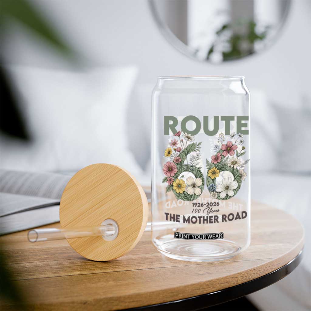 Route Highway 66 Glass Can Floral Centennial 100 Year Anniversary TS12 Print Your Wear