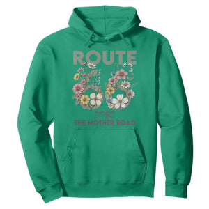 Route Highway 66 Hoodie Floral Centennial 100 Year Anniversary TS12 Irish Green Print Your Wear
