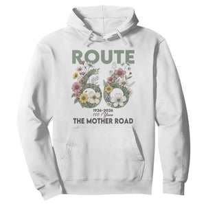 Route Highway 66 Hoodie Floral Centennial 100 Year Anniversary TS12 White Print Your Wear