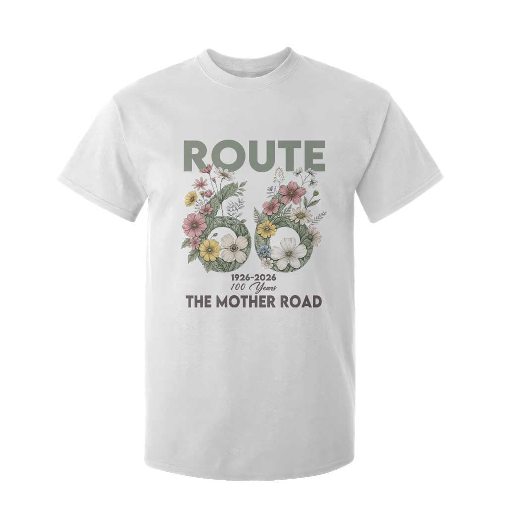 Route Highway 66 T Shirt For Kid Floral Centennial 100 Year Anniversary TS12 White Print Your Wear