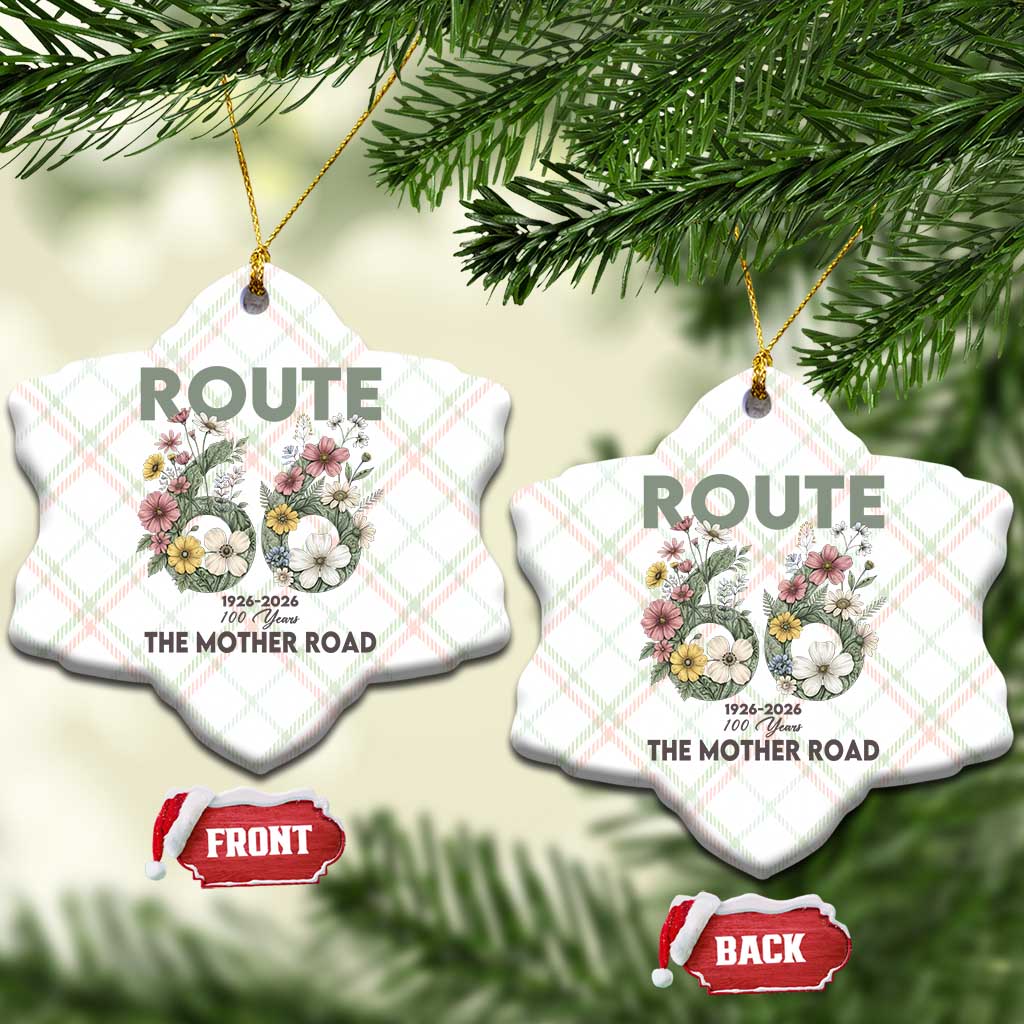 Route Highway 66 Ceramic Ornament Floral Centennial 100 Year Anniversary TS12 Print Your Wear