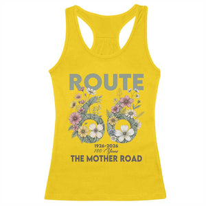 Route Highway 66 Racerback Tank Top - Floral Centennial 100 Year Anniversary TS12 Daisy Print Your Wear