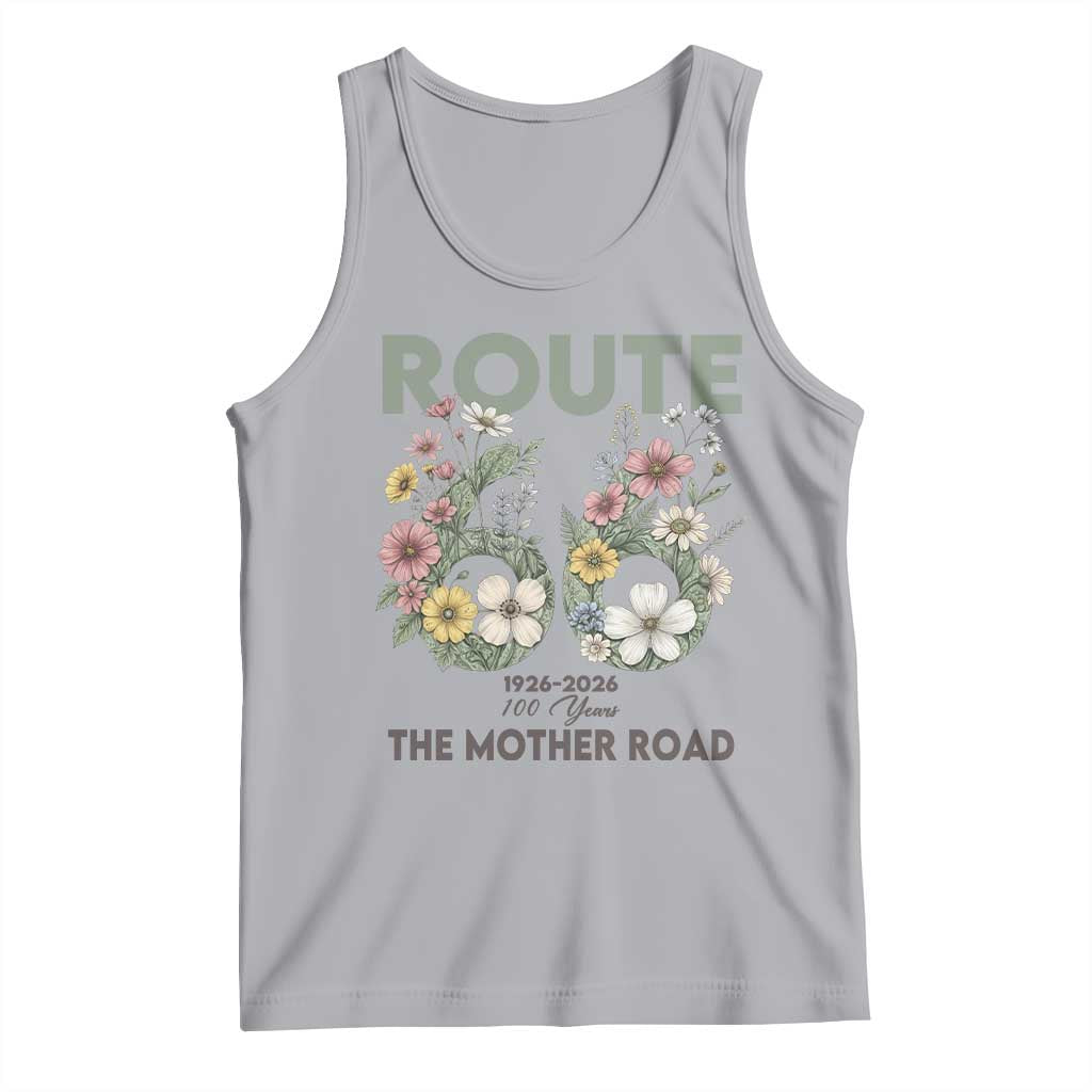 Route Highway 66 Tank Top Floral Centennial 100 Year Anniversary TS12 Athletic Heather Print Your Wear