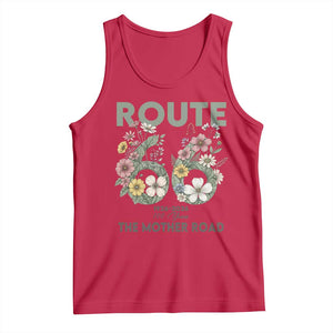 Route Highway 66 Tank Top Floral Centennial 100 Year Anniversary TS12 Red Print Your Wear