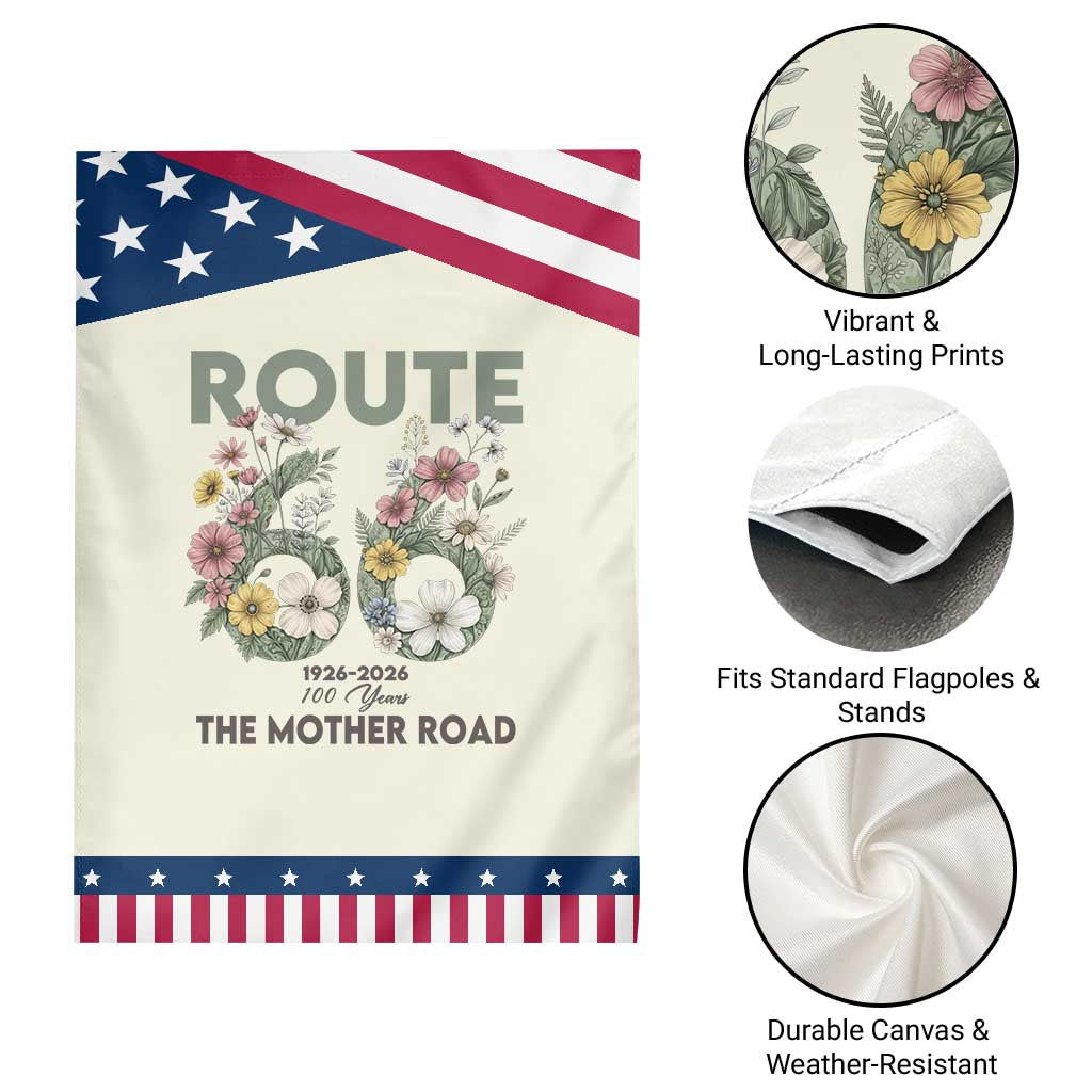 Route Highway 66 Garden Flag Floral Centennial 100 Year Anniversary TS12 Print Your Wear