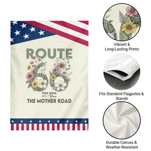 Route Highway 66 Garden Flag Floral Centennial 100 Year Anniversary TS12 Print Your Wear