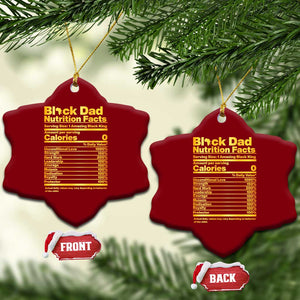 Black Dad Nutrition Facts Ceramic Ornament African American Fathers Day TS12 Print Your Wear