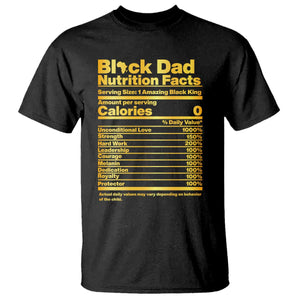 Black Dad Nutrition Facts T Shirt African American Fathers Day TS12 Black Print Your Wear