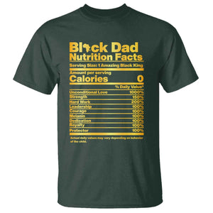 Black Dad Nutrition Facts T Shirt African American Fathers Day TS12 Dark Forest Green Print Your Wear