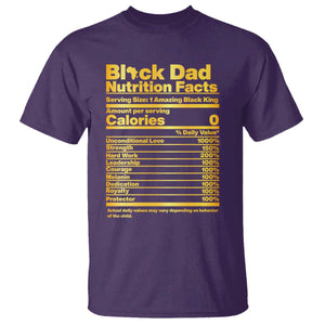 Black Dad Nutrition Facts T Shirt African American Fathers Day TS12 Purple Print Your Wear