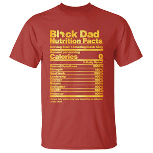 Black Dad Nutrition Facts T Shirt African American Fathers Day TS12 Red Print Your Wear