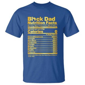 Black Dad Nutrition Facts T Shirt African American Fathers Day TS12 Royal Blue Print Your Wear