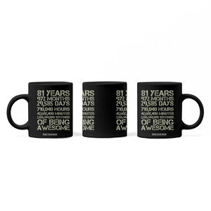 Vintage 81st Milestone Birthday Coffee Mug 81 Years Of Being Awesome TS12 Print Your Wear