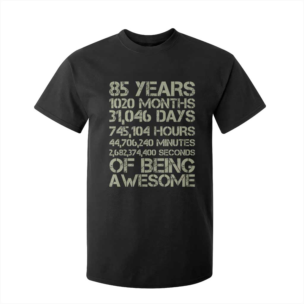 Vintage 85th Milestone Birthday T Shirt For Kid 85 Years Of Being Awesome TS12 Black Print Your Wear