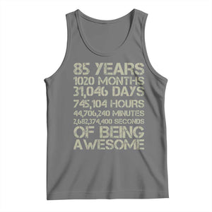 Vintage 85th Milestone Birthday Tank Top 85 Years Of Being Awesome TS12 Black Heather Print Your Wear