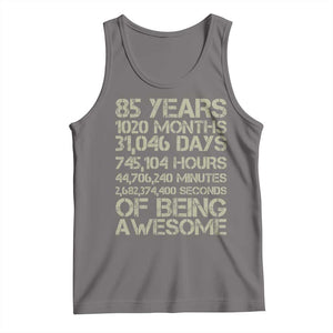 Vintage 85th Milestone Birthday Tank Top 85 Years Of Being Awesome TS12 Deep Heather Print Your Wear