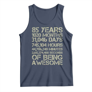 Vintage 85th Milestone Birthday Tank Top 85 Years Of Being Awesome TS12 Navy Print Your Wear