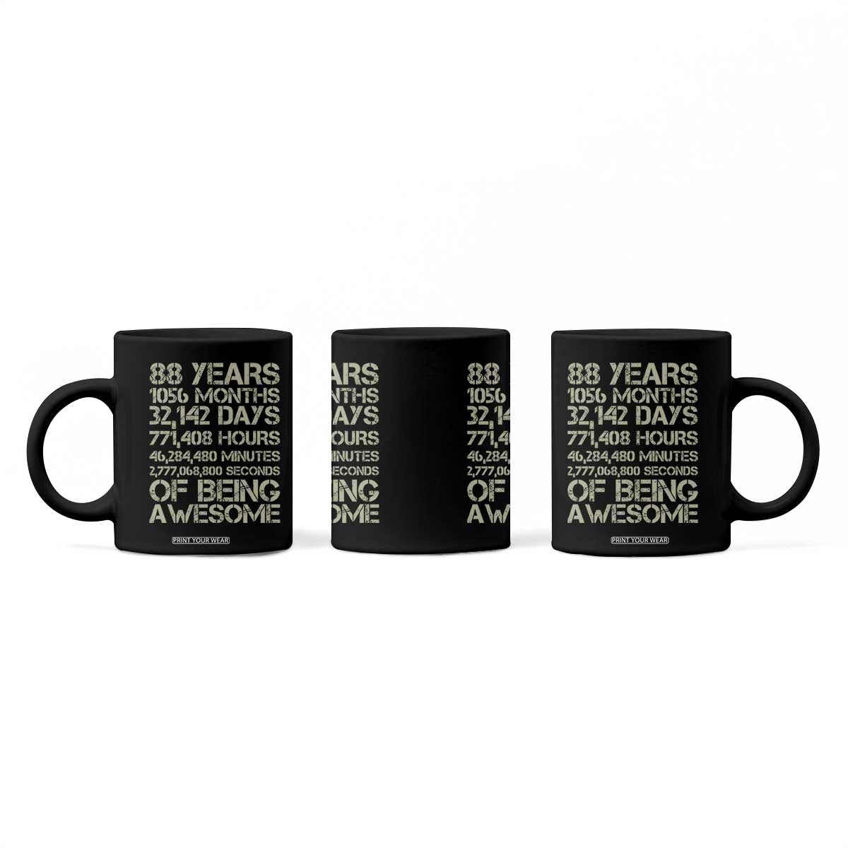Vintage 88th Milestone Birthday Coffee Mug 88 Years Of Being Awesome TS12 Print Your Wear