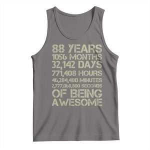 Vintage 88th Milestone Birthday Tank Top 88 Years Of Being Awesome TS12 Deep Heather Print Your Wear