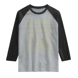 Vintage 97th Milestone Birthday Raglan Shirt 97 Years Of Being Awesome TS12 Heather Gray Black Print Your Wear