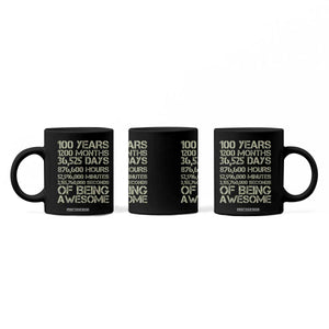 Vintage 100th Milestone Birthday Coffee Mug 100 Years Of Being Awesome TS12 Print Your Wear