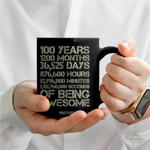 Vintage 100th Milestone Birthday Coffee Mug 100 Years Of Being Awesome TS12 Print Your Wear