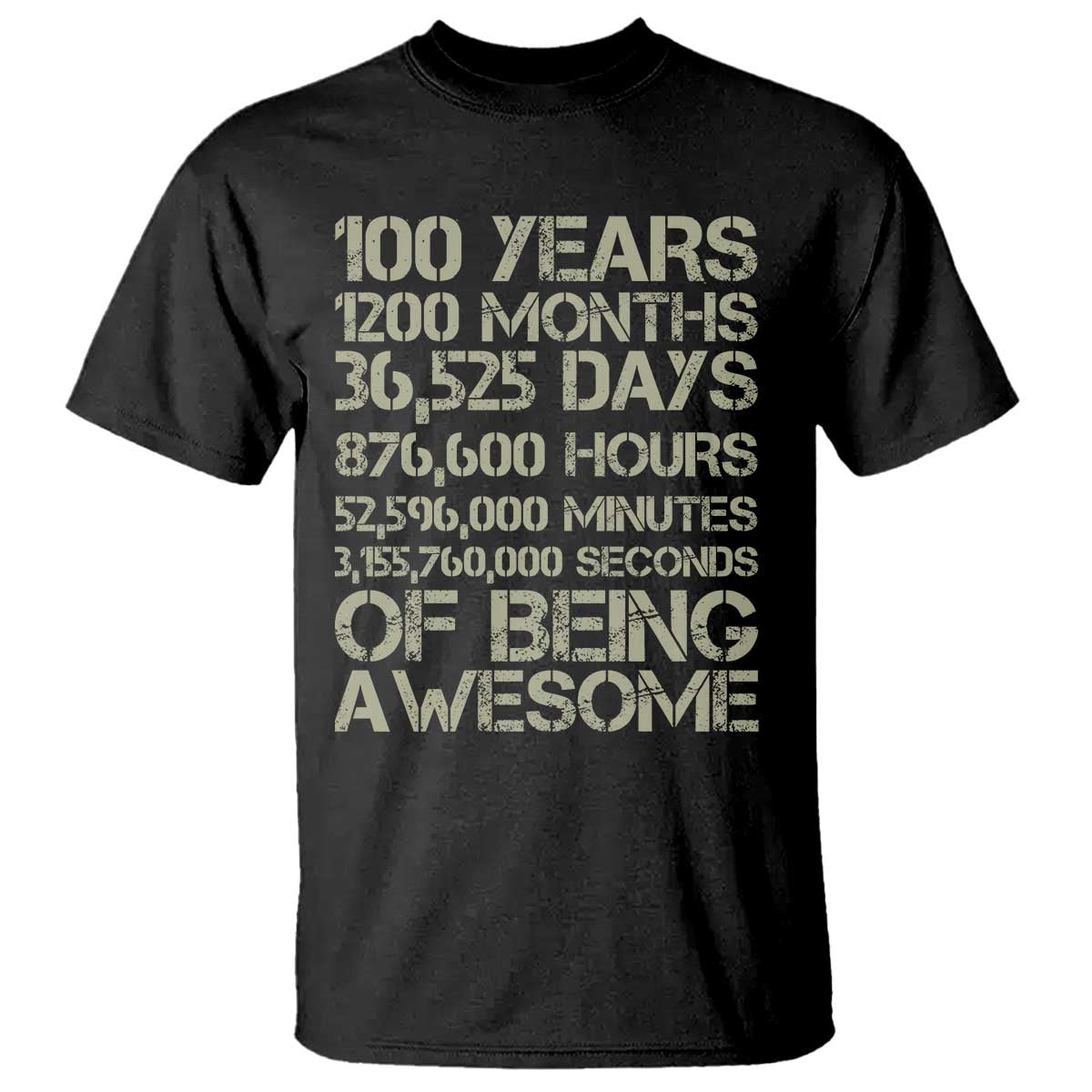 Vintage 100th Milestone Birthday T Shirt 100 Years Of Being Awesome TS12 Black Print Your Wear
