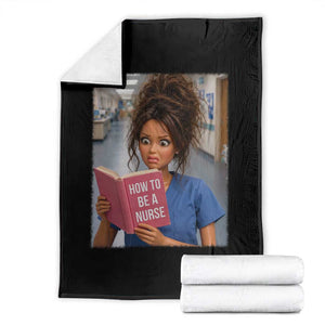 Funny Nursing Student Doll Face Meme Throw Blanket Future Nurse Gift TS12 Black Print Your Wear