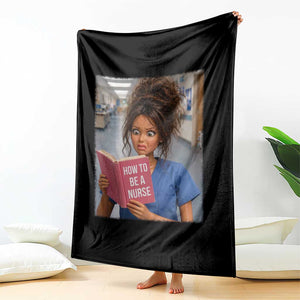 Funny Nursing Student Doll Face Meme Throw Blanket Future Nurse Gift TS12 Print Your Wear