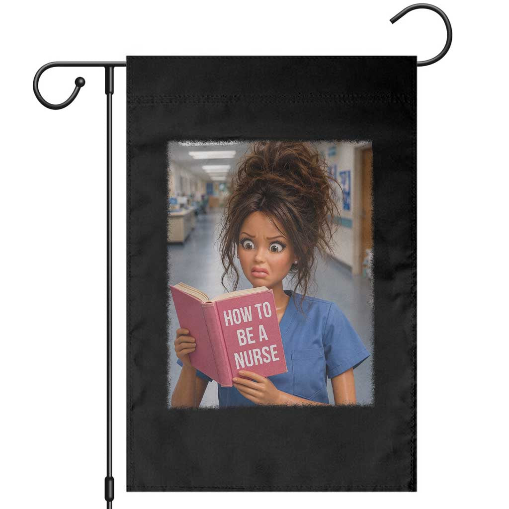 Funny Nursing Student Doll Face Meme Garden Flag Future Nurse Gift TS12 Black Print Your Wear