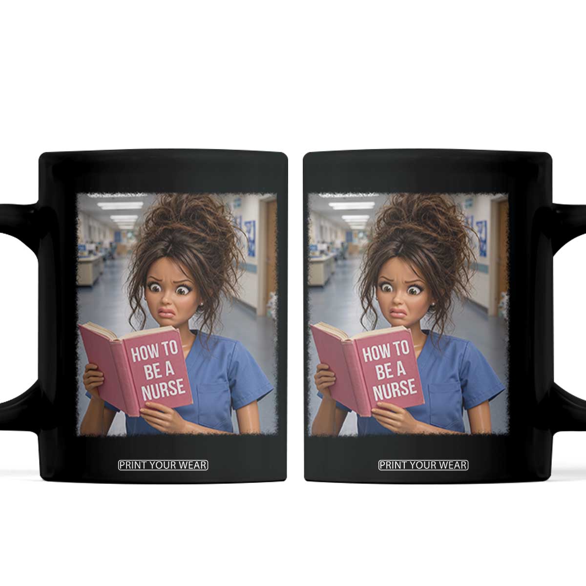 Funny Nursing Student Doll Face Meme Coffee Mug Future Nurse Gift TS12 Black Print Your Wear